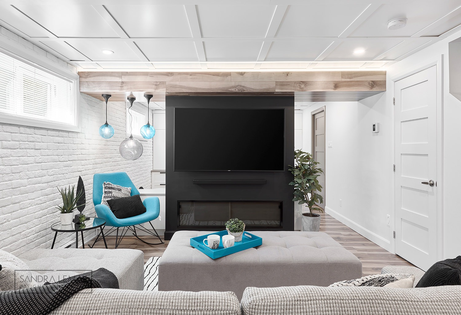 Un soussol multifonction personnalisé Sandra Lemay Design intérieur Québec